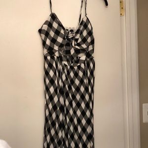 Bardot statement midi gingham dress